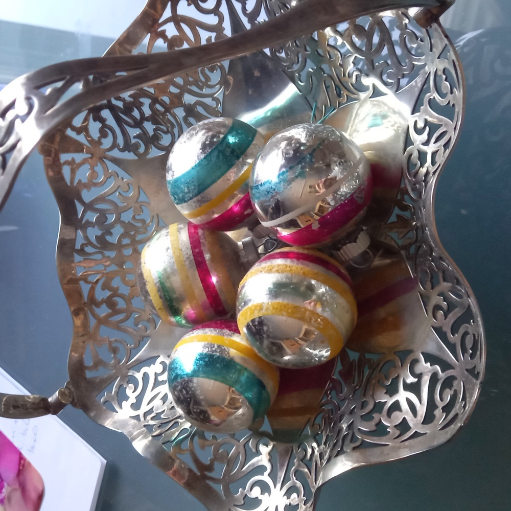 Vintage Starbrite Mercury Glass Christmas Ornaments